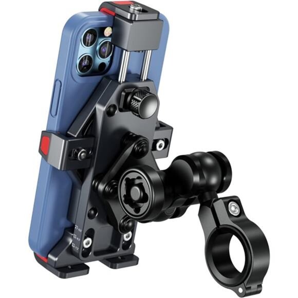 Aluminum Alloy Motorcycle Phone Mount with Vibration Dampener